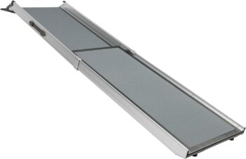 PetSafe Happy Ride Telescoping Dog Ramp Extends from 39-71 Inches No Slip High Traction Surface Collapsible and Locking for Easy Storage For Trucks, SUVs, and Cars Weighs Only 13 Pounds