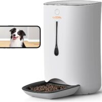 WOPET 7L Automatic Dog Feeder with Camera, 5G WiFi Automatic Cat Food Dispenser, Automatic Cat Feeder with Timer Programmable, HD Camera for Voice and Video Recording