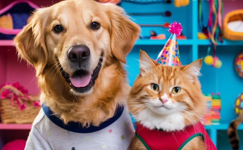 cute dog and cat front facing